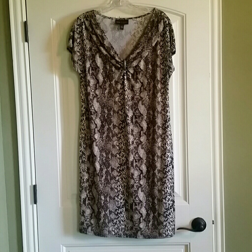 Dana Buchman Snakeskin Print Dress Large
